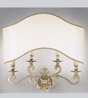 Brass wall lamp with lampshade Art. A6/4