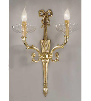 Brass and blown glass wall lamp Art. 571/2A TR