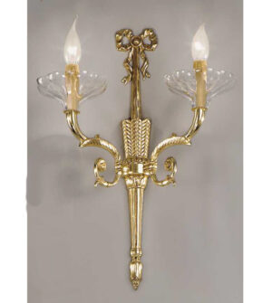 Applique in ottone e vetro soffiato Art. 571/2A TR