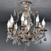 Brass ceiling light with crystals  Art. 855 /8+1 PL