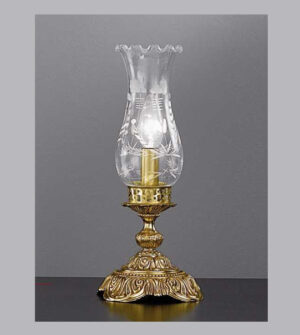Table lamp in brass and glass Art. 860/ 1L