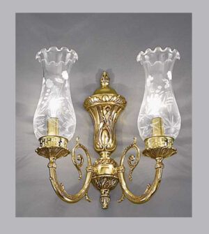 Brass and glass wall lamp Art. 860/ 2A
